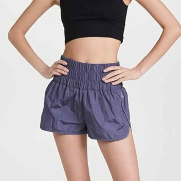 Free People Movement Shorts Purple The Way Home High Rise Lined SZ S - Picture 1 of 5